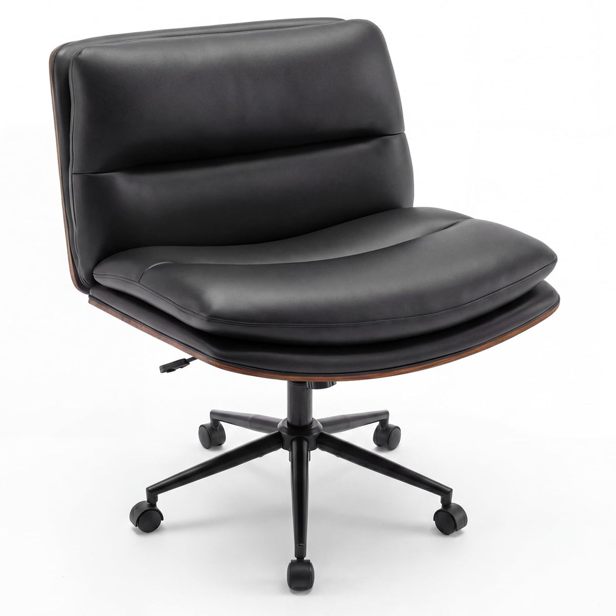 Goflame Armless Office Chair with Wheels for Home Office & Bedroom