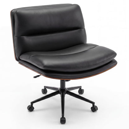 Goflame Armless Office Chair with Wheels for Home Office & Bedroom