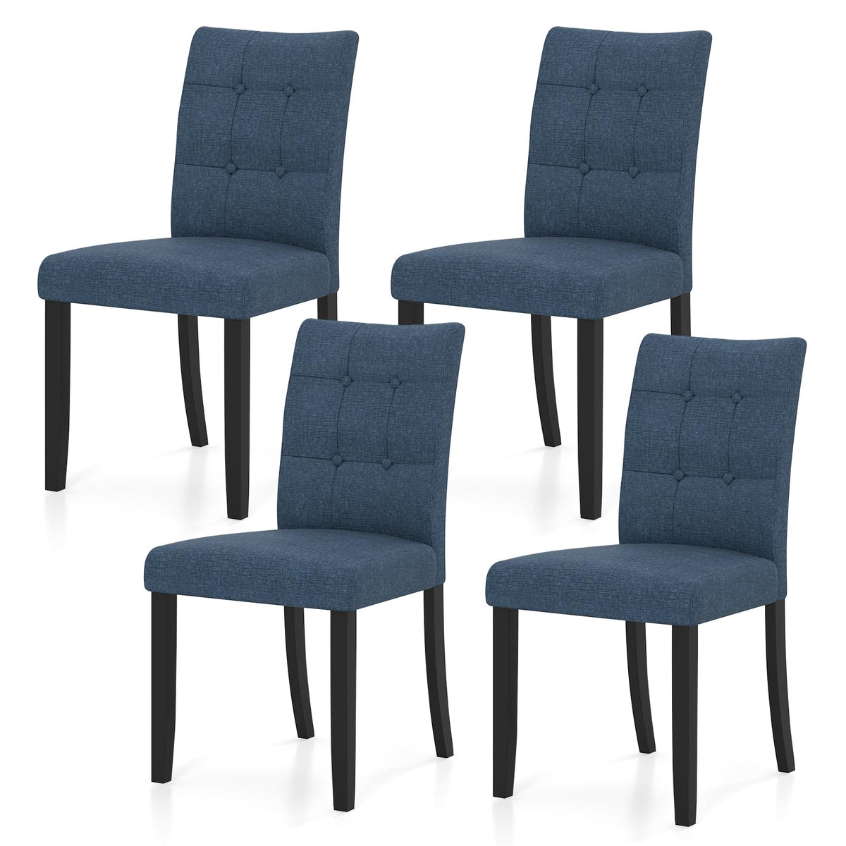 Goflame Upholstered Dining Chairs Set for Restaurant