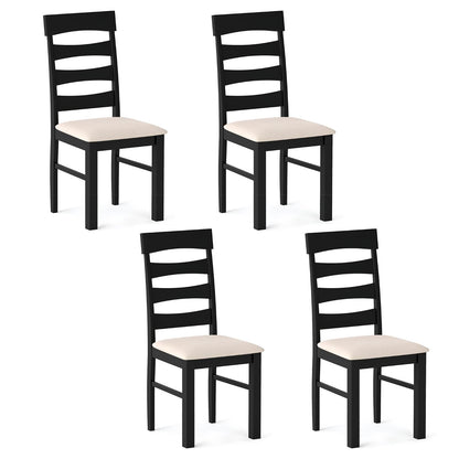 Goflame Dining Chairs Set of 2/4 with Padded Seat & Rubber Wood Frame
