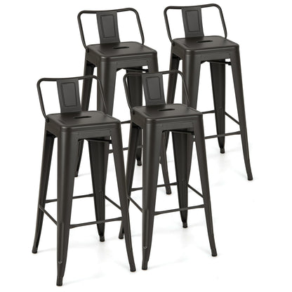 Goflame Metal Bar Stools Set of 4 for Kitchen Island