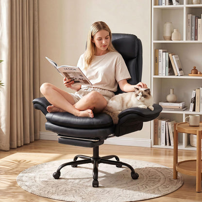 Goflame Big & Tall Office Chair with Adjustable Armrest