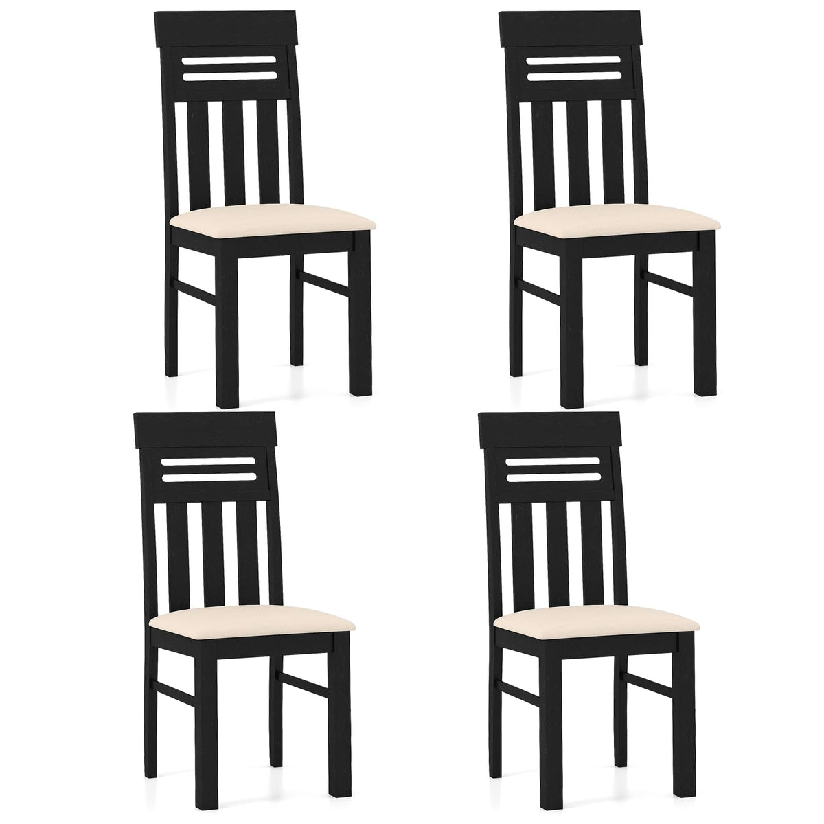 Goflame Wooden Dining Chairs Set of 2/4 for Kitchen Living Room
