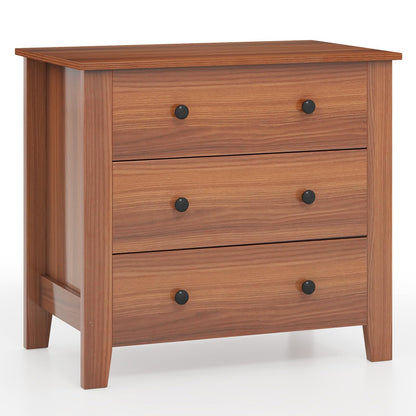 Goflame Small 3-Drawer Dresser for Bedroom - 28.5” x 18” x 26” Wide Chest of Drawers, Modern Large Nightstand