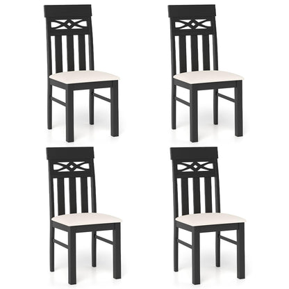 Goflame High Back Dining Room Chairs with Padded Seat & Rubber Wood Frame