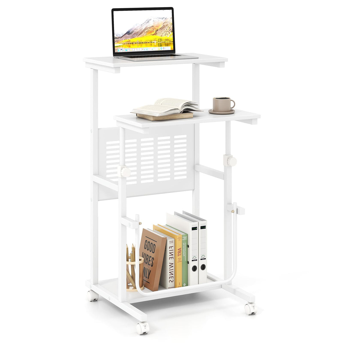 Goflame Small Standing Desk for School Lecture Home Office