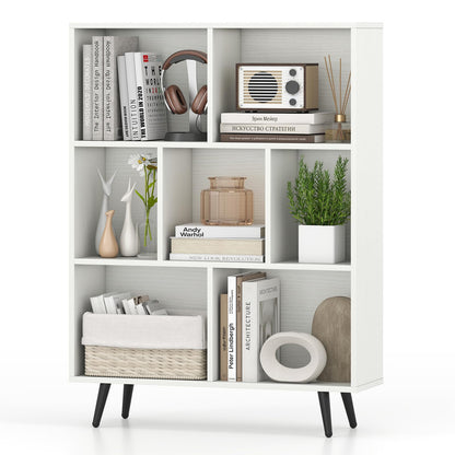 Goflame 10 Cube Bookcase with 5 Metal Legs for Living Room