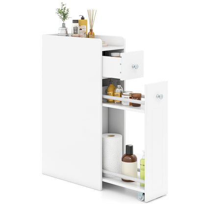 Goflame Slim Bathroom Storage Cabinet for Living Room