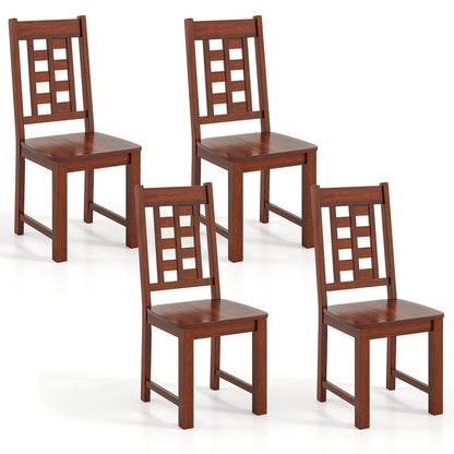 Goflame Kitchen Chair with Solid Rubber Wood Frame