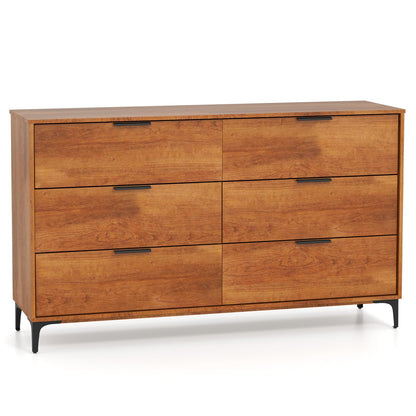 Goflame Wooden Storage Cabinet with Anti-Tip Kit & Sturdy Metal Legs
