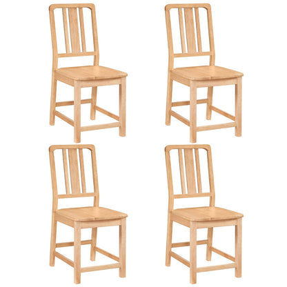 Goflame Rubber Wood Kitchen Chairs with Hollowed Backrest