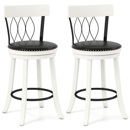 Goflame Swivel Bar Height Bar Chairs with Footrest