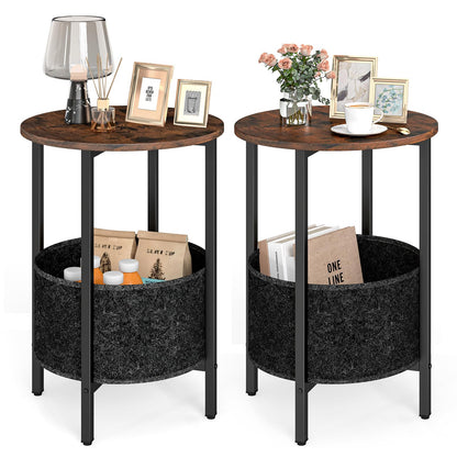 Goflame Round End Table