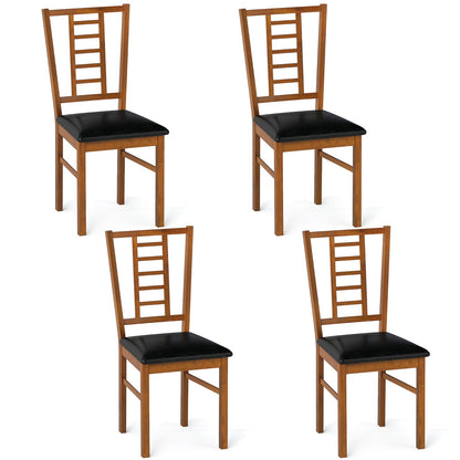 Goflame Wooden Dining Chairs Set of 2/4 Armless Kitchen Chairs