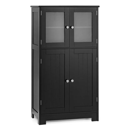 Goflame Storage Cabinet with Doors - Bathroom Floor Cabinet, Freestanding Tall Cabinet