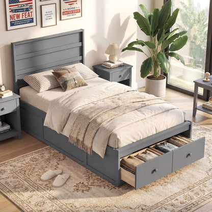 Goflame Bed Frame with Storage Drawers