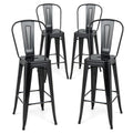 Goflame Metal Bar Stools Set of 4