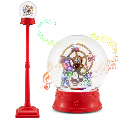 Goflame 5 Ft Christmas Snow Globe Lantern ( Snowing Santa with Ferris Wheel )