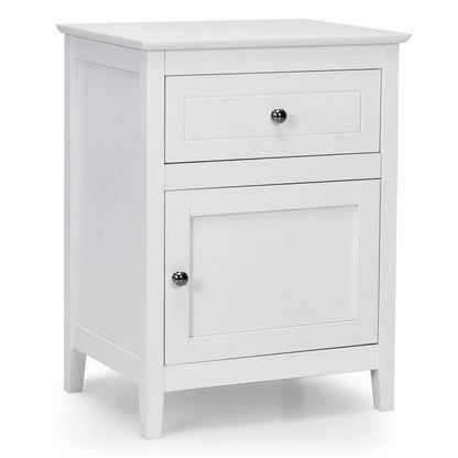Wooden End Table W/Shelf - Goflame
