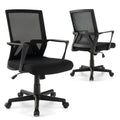Goflame Office Desk Chair with Lumbar Support, Ergonomic Mesh Office Chair with Wheels and Armrests