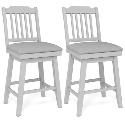 Goflame 25" Modern Bar Stools Set of 2/4 360° Swivel Counter Height Chairs