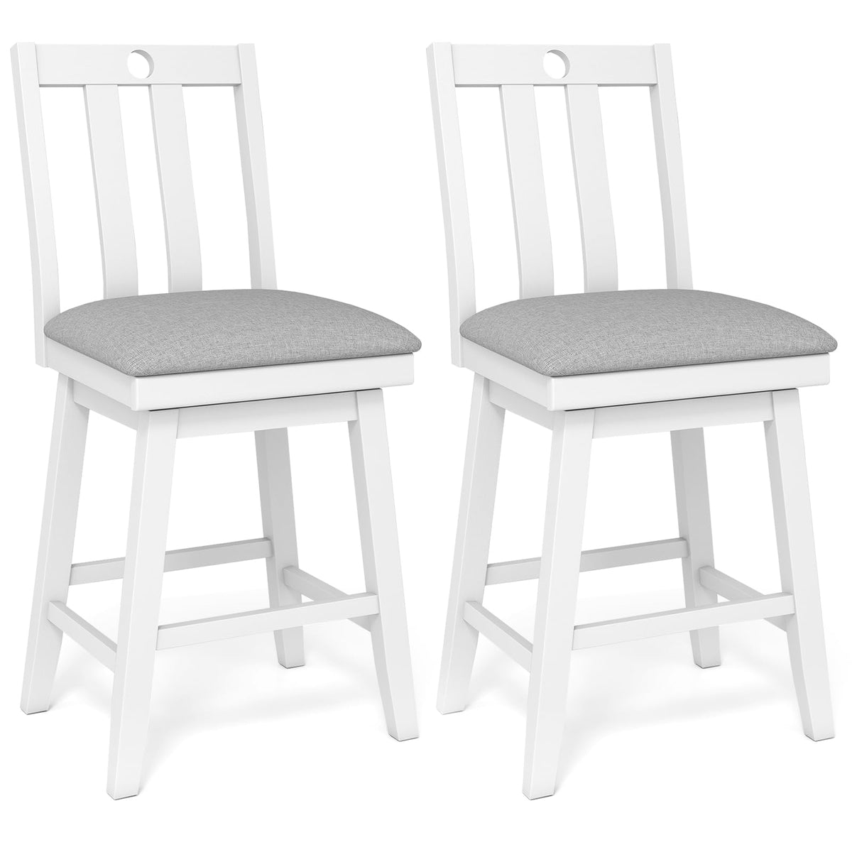 Goflame 25" Bar Stools Set of 2/4 Swivel Counter Height Bar Chairs