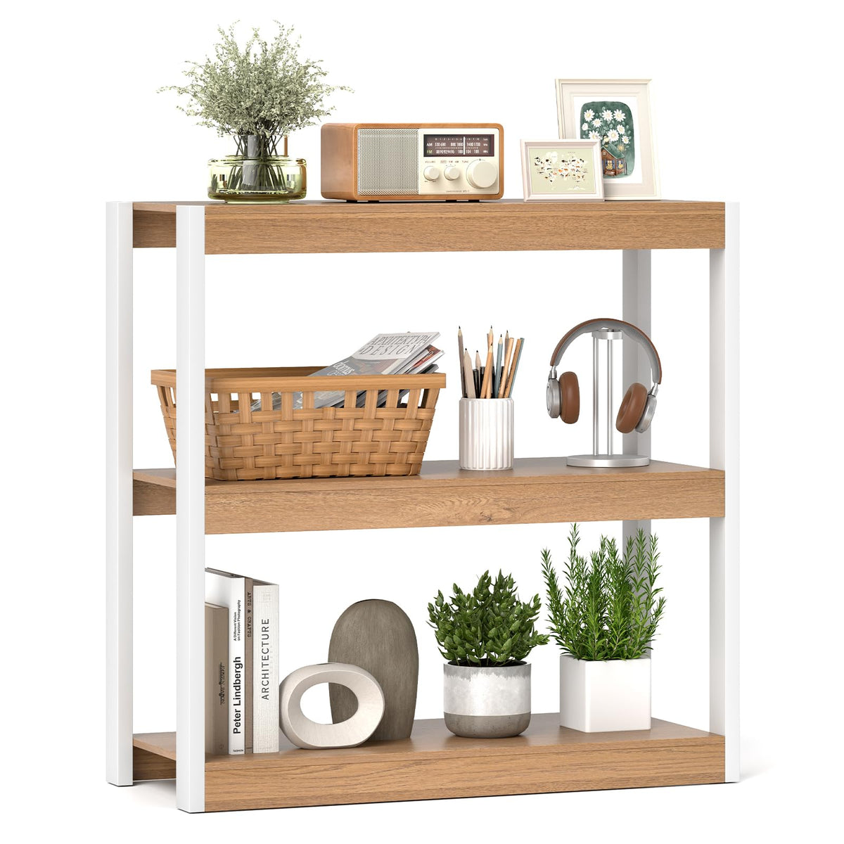 Goflame 3 Tier Bookshelf