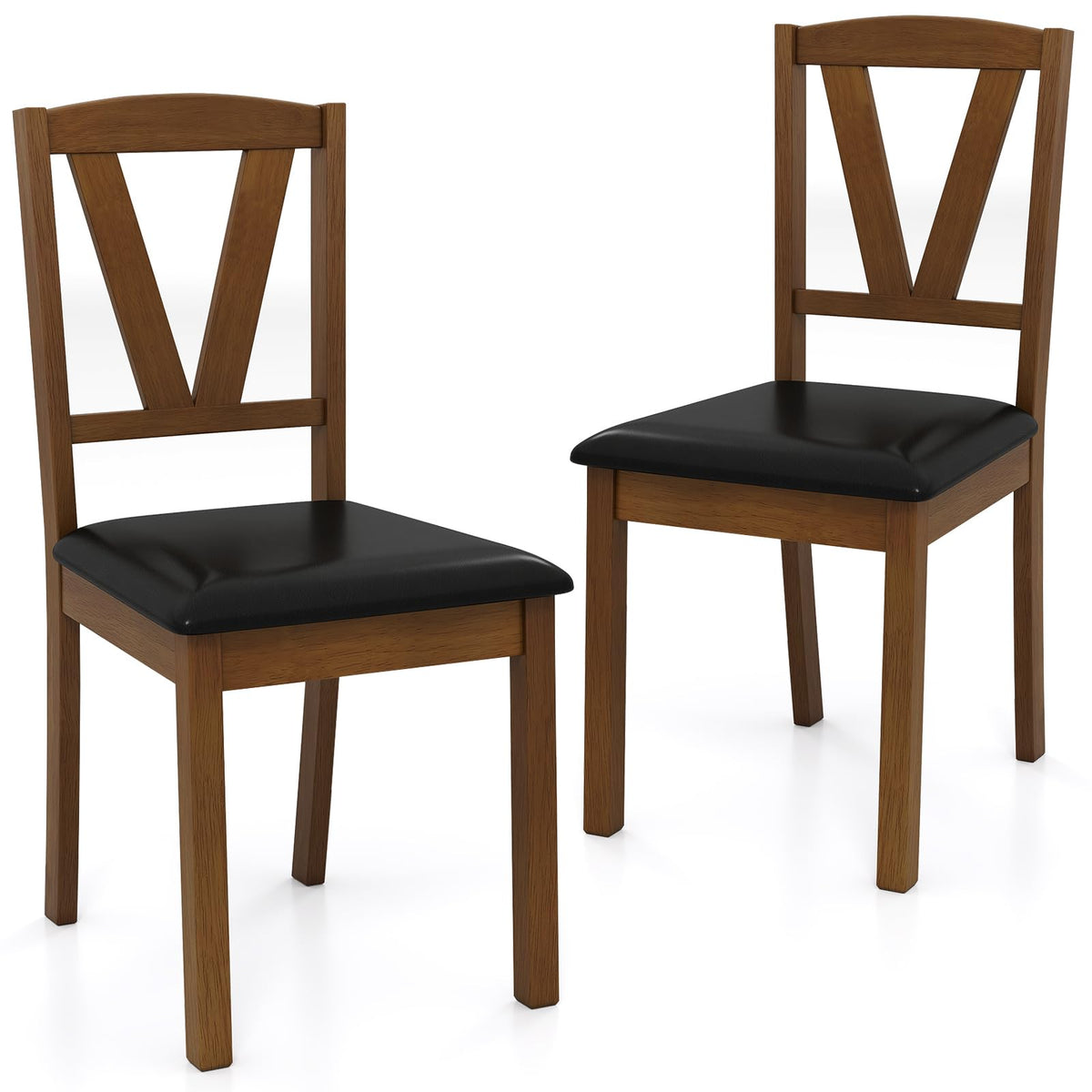 Goflame Wooden Dining Chairs Set (2/4)