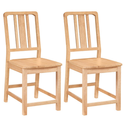Goflame Rubber Wood Kitchen Chairs with Hollowed Backrest