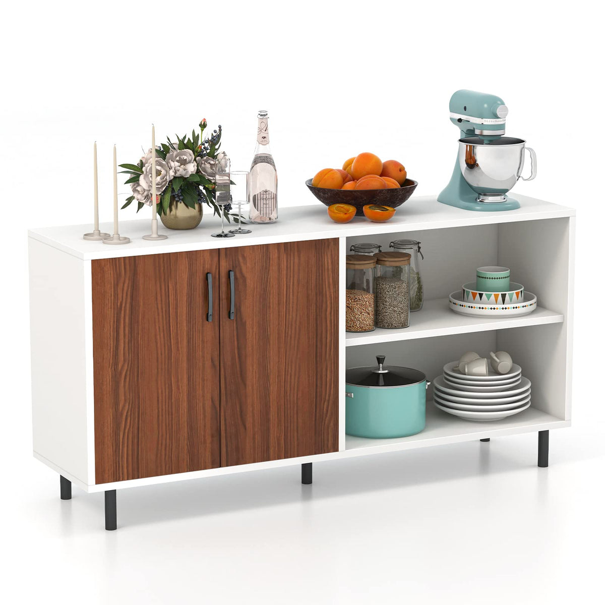 Goflame Buffet Sideboard, Modern Storage Cabinet