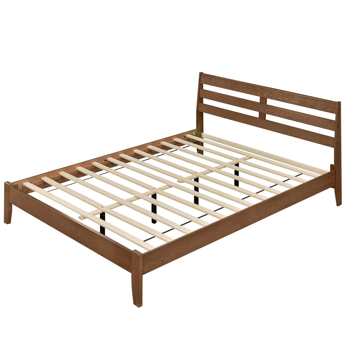 Goflame Twin Size Bed Frame with Slat Headboard