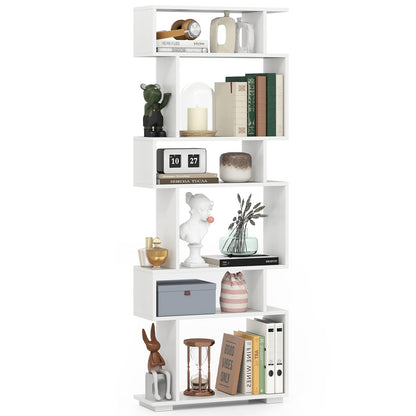 Goflame S Shaped Bookcase with 2 Anti Tipping Kits