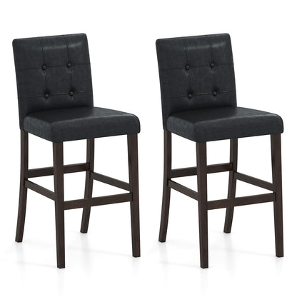 Goflame Bar Stools Set of 2/4 with Button Tufted Back