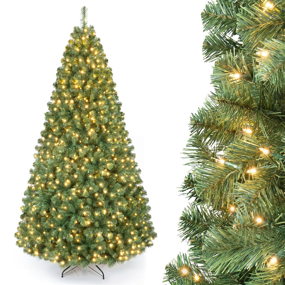 GOLFAME 6/7/8FT Pre-Lit Artificial Christmas Tree