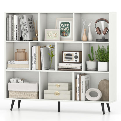 Goflame 10 Cube Bookcase with 5 Metal Legs for Living Room