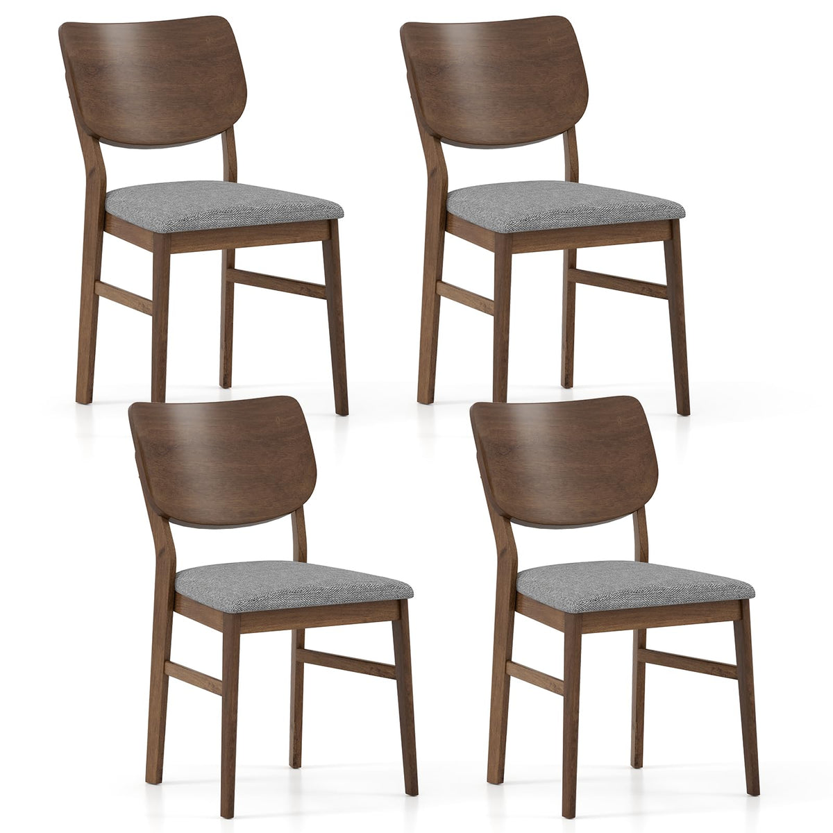 Goflame Wooden Dining Chairs Set