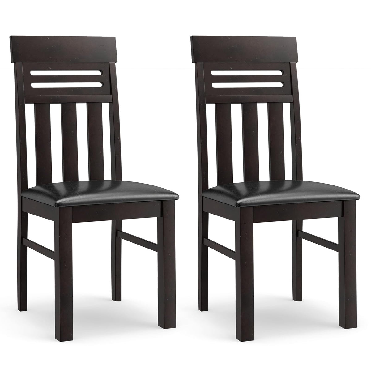 Goflame Wooden Dining Chairs Set of 2/4 for Kitchen Living Room