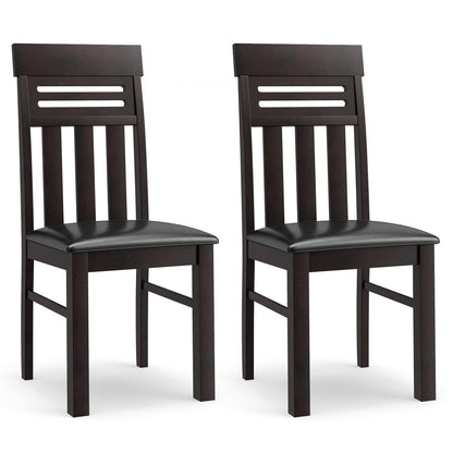 Goflame Wooden Dining Chairs Set of 2/4 for Kitchen Living Room