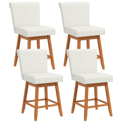 Goflame Modern Upholstered Bar Stools Set