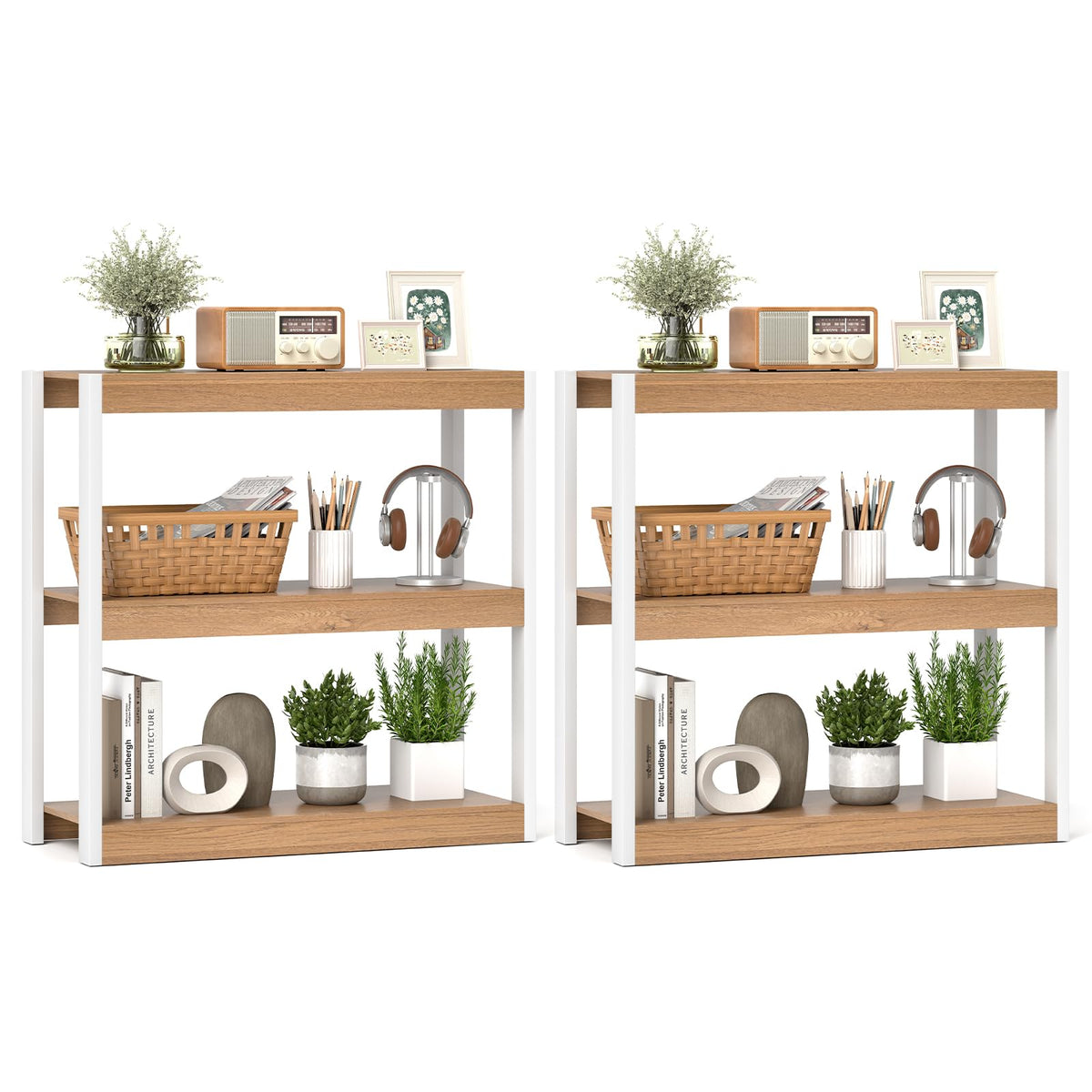 Goflame 3 Tier Bookshelf
