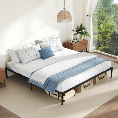 Goflame 12 Inch Metal Platform Bed Frame with Steel Slats Support