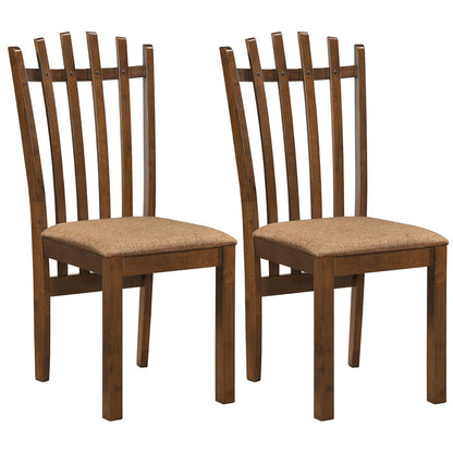Goflame Wood Dining Chairs Set w/ Rubber Wood Frame