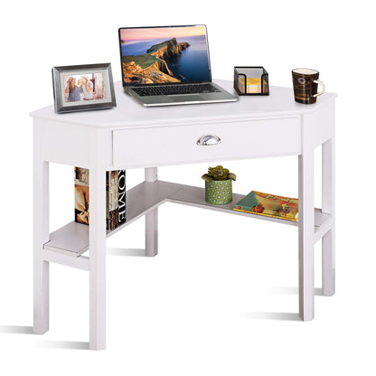 GOFLAME Computer Corner Desk for Small Space Home Office