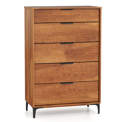 Goflame Wooden Storage Cabinet with Anti-Tip Kit & Sturdy Metal Legs