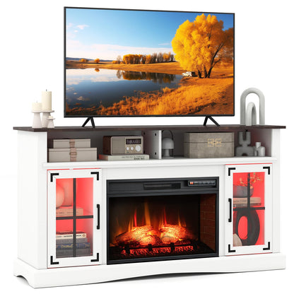 GOFLAME Fireplace TV Stand with Remote Controls and Thermostat