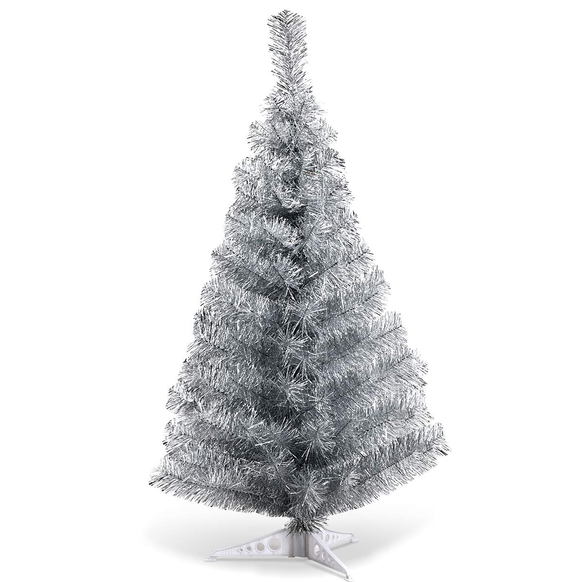 Goflame 3ft Silver Pencil Christmas Tree, Artificial Slim Tree - GoflameUS