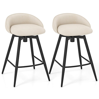 Goflame Swivel Bar Stools Set of 2/4 25" Counter Height Bar Chairs