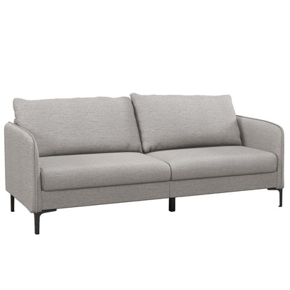 Goflame Upholstered Sofa Couch, 76" Modern Grey Loveseat