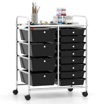 Goflame 12 Drawer Rolling Cart with Drawers Storage Organizer Cart