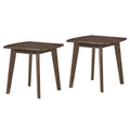 Goflame Modern Square Side Table Set of 1/2